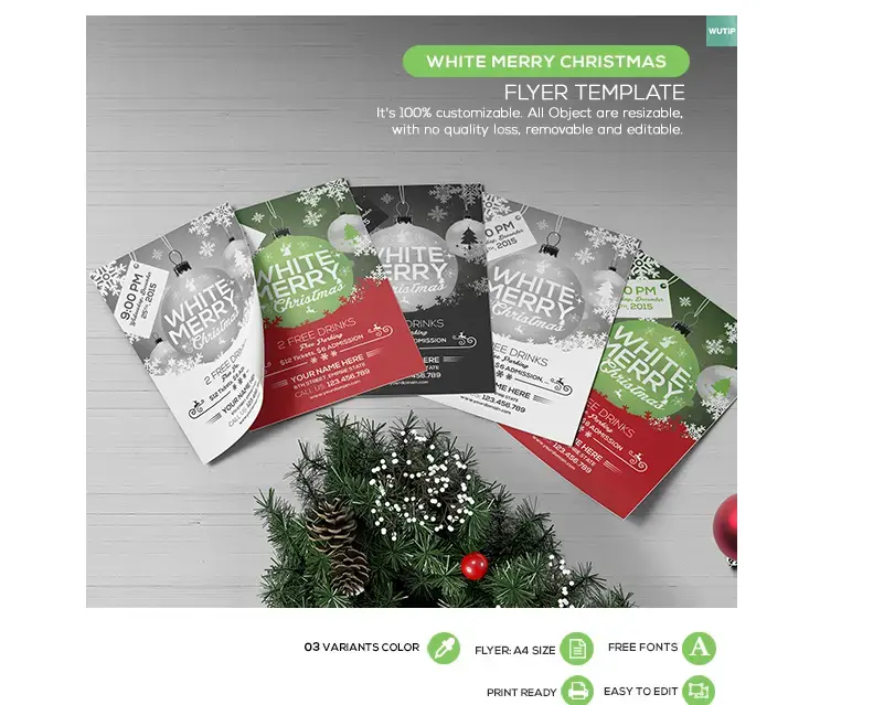 Free christmas party flyer template