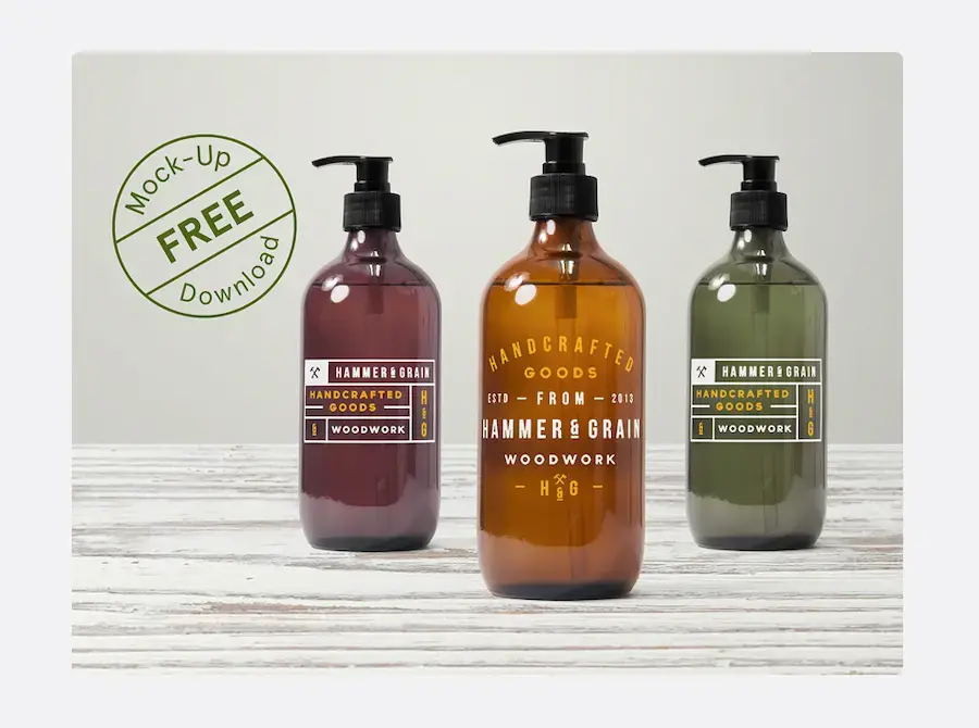 Free dispenser bottle mockup