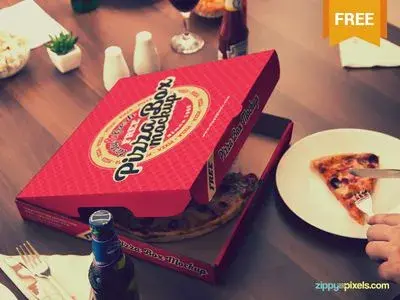 Free finger licking good pizza mockup