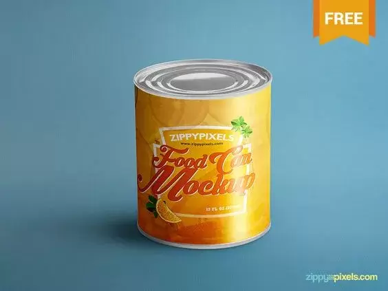 Free food can mock up