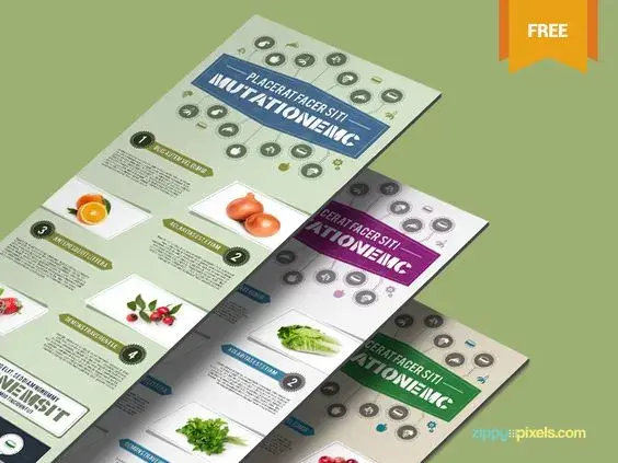 Free infographic psd template - nutrition theme