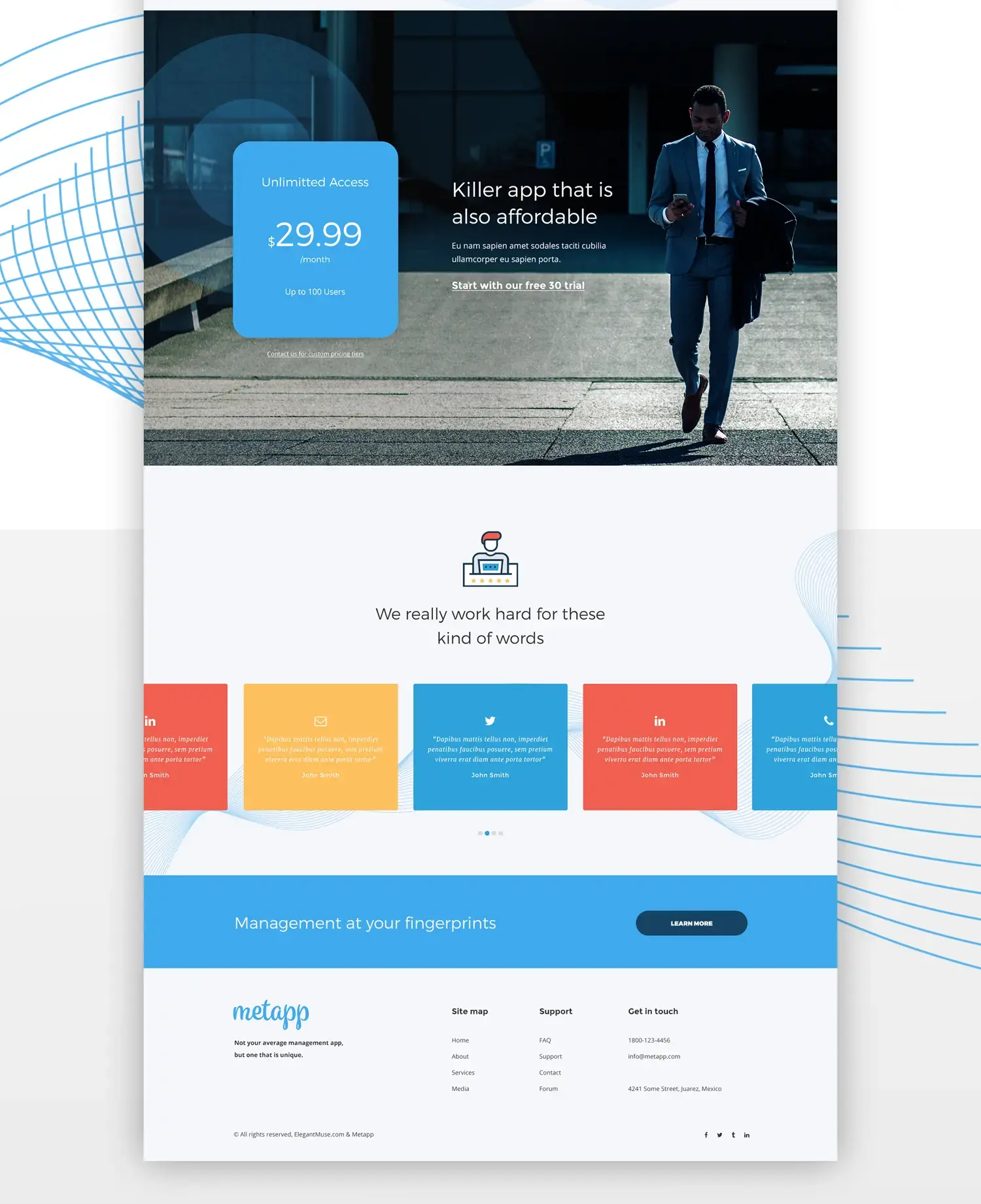 Free landing page psd partie 4