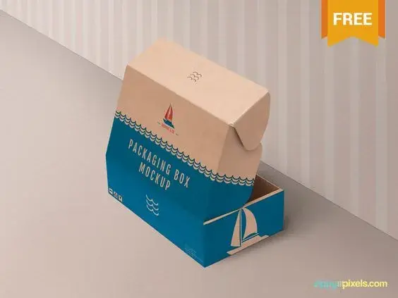 Free product box mockup