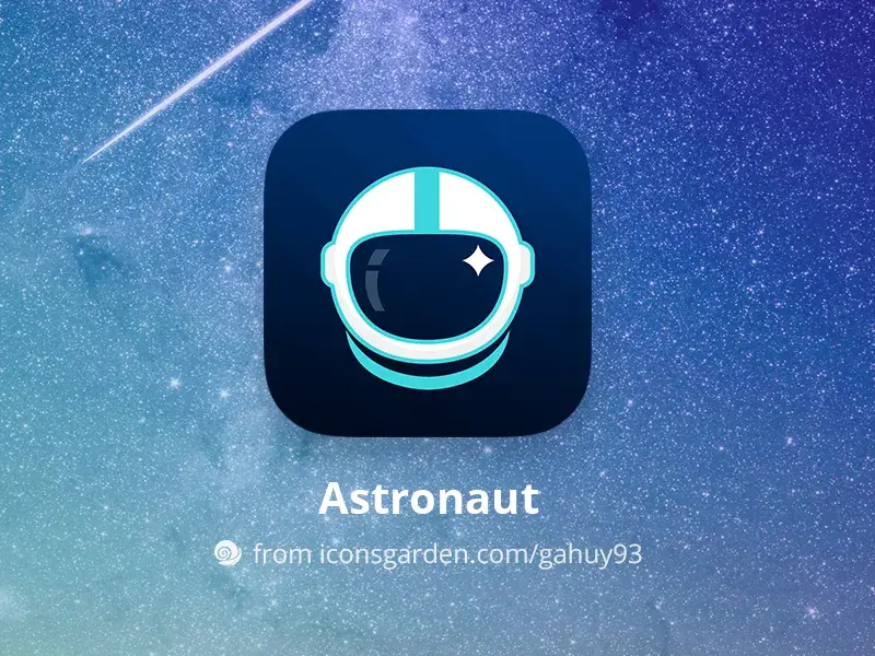 Free psd astronaut app icon par iconsgarden
