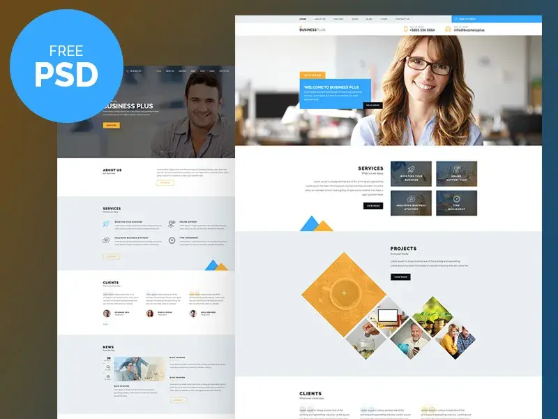 Free psd business plus