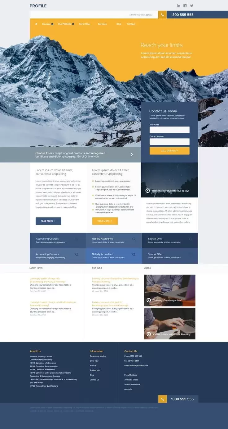 Free psd website template par blaz robar