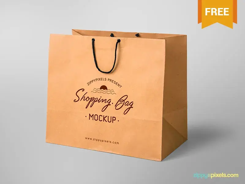 Free shopping bag mockup