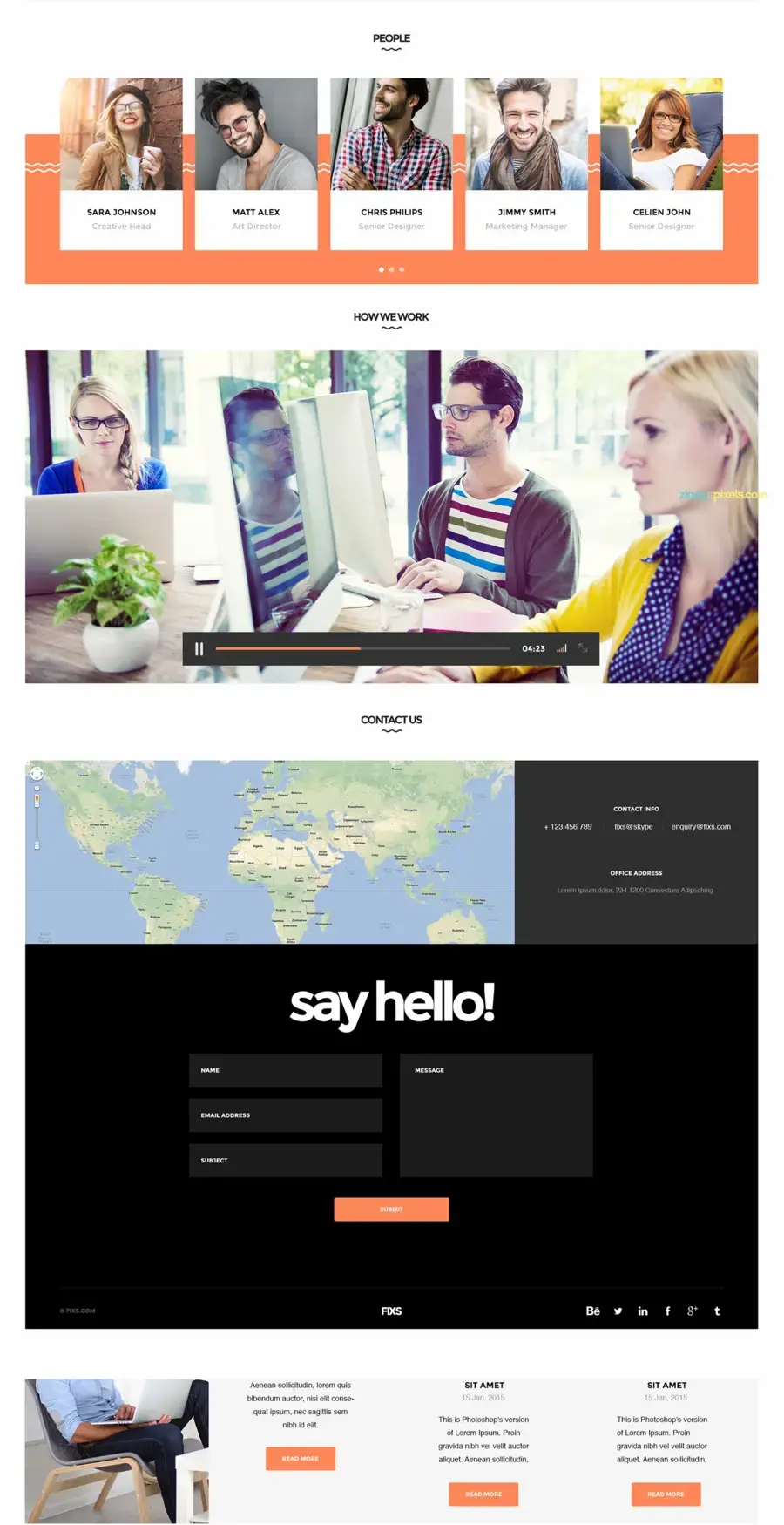 Free single page website template