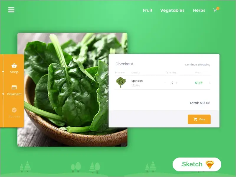 Fresh market app design