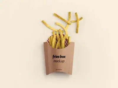 Fries box mockup psd par wassim