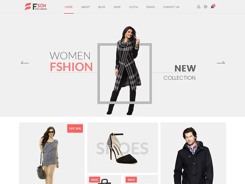 Fson - new fashion ecommerce psd template