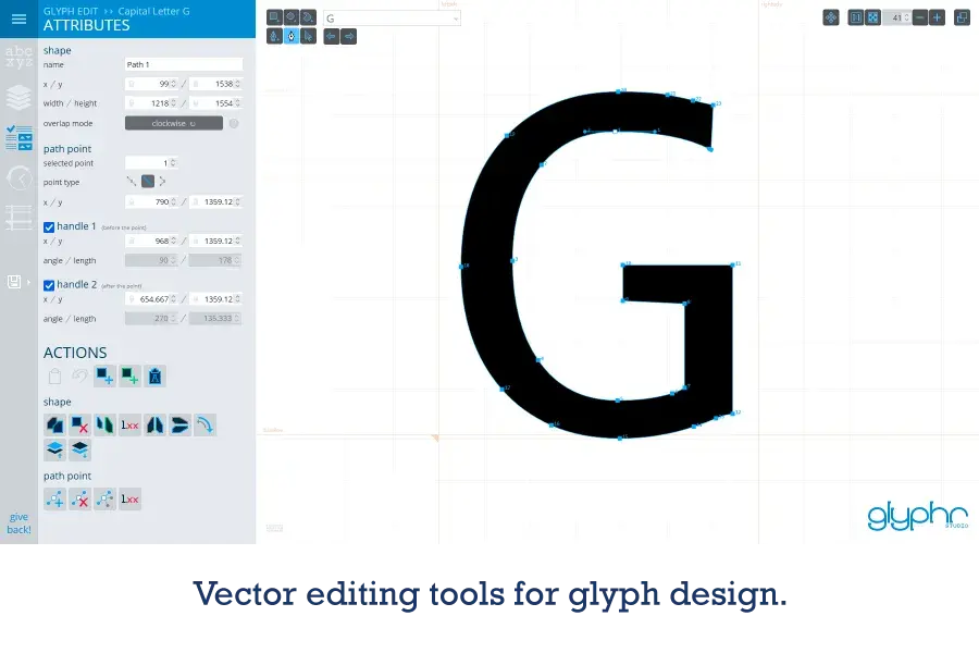 Glyphr studio interface