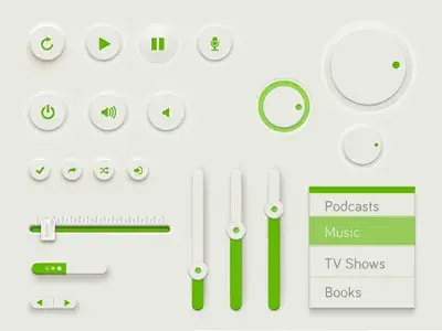 Green ui psd