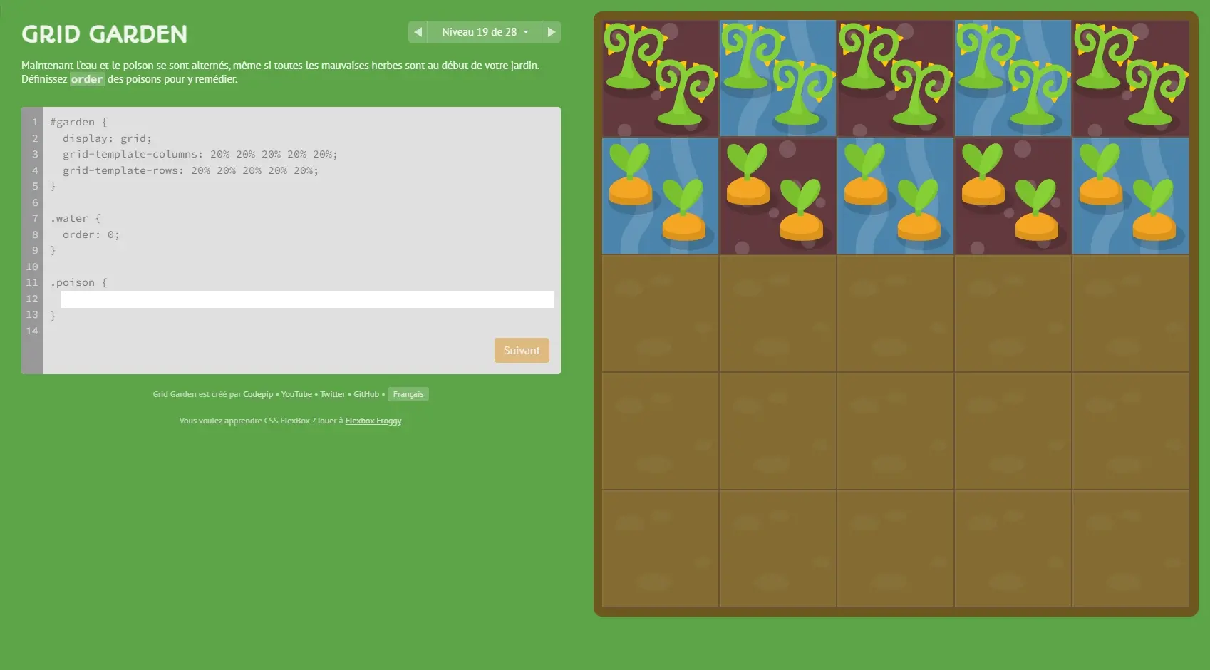 Grid garden un jeu pour apprendre les grid css v2