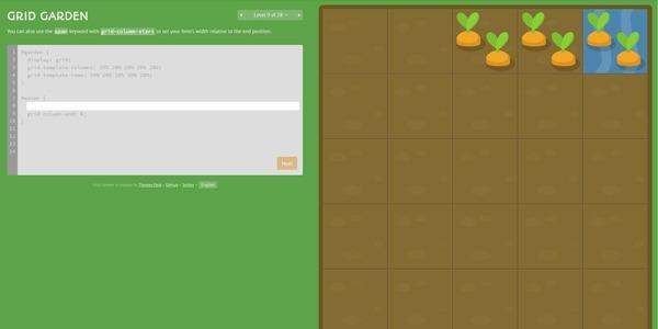 Découvrez le CSS grid layout grâce au jeu CSS Grid Garden !