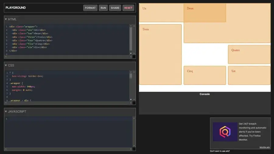 Grilles css sur mdn