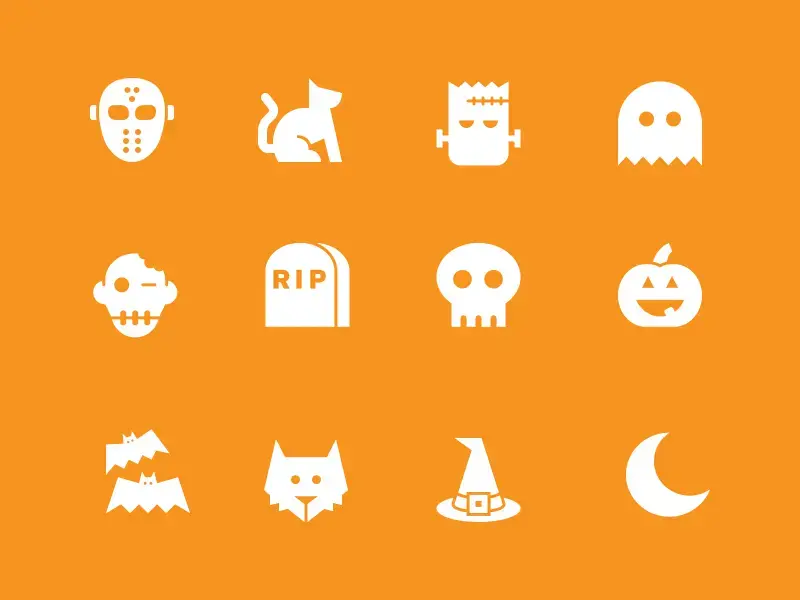 Halloween icons jory raphael