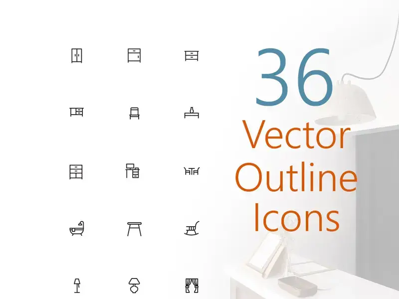 Home decor and furniture icons par graphicsfuel