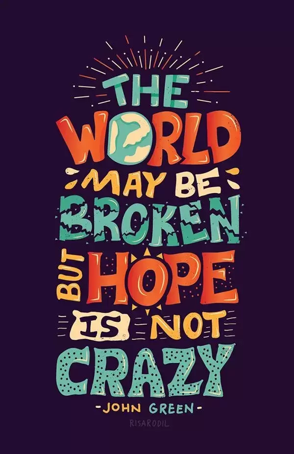 Hope is not crazy poster par john green et vlogbrothers