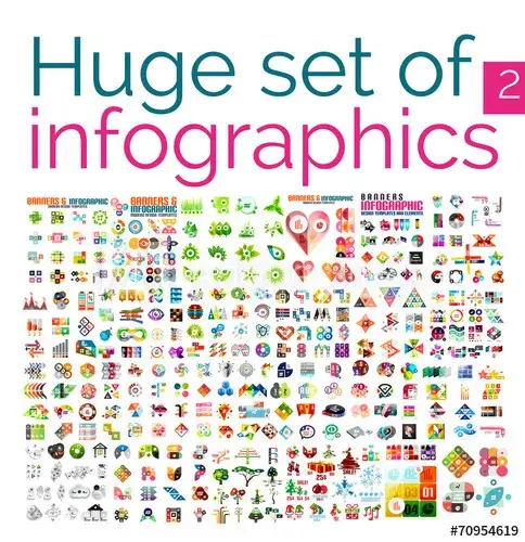 Huge mega set of infographic templates