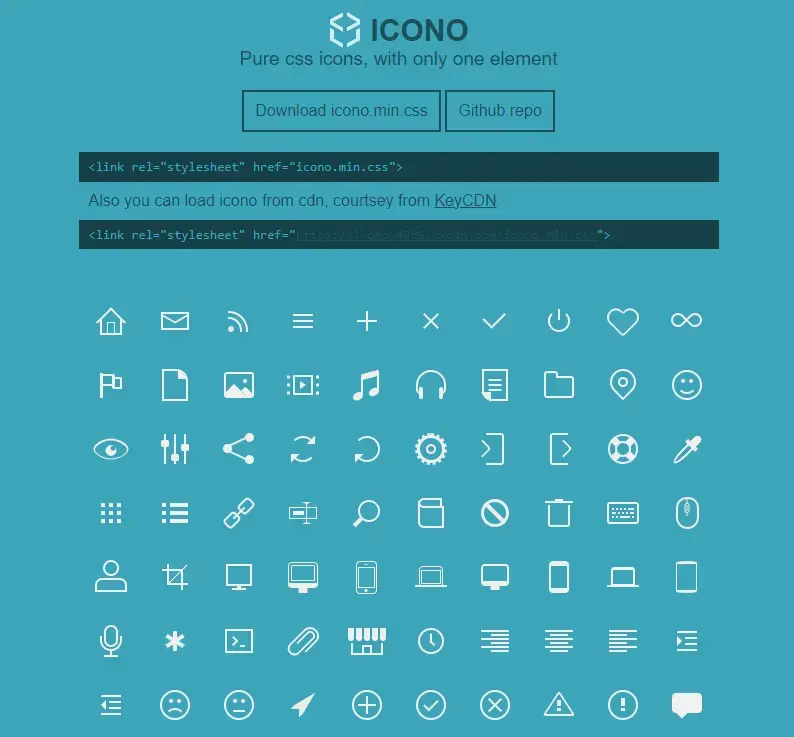 ICONO Pure css icons