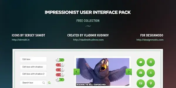 Impressionist UI PSD