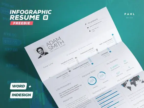 Infographic resume/cv volume 8