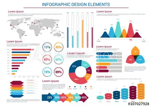 Infographics design charts and elements