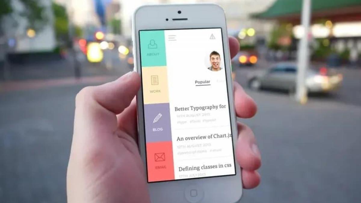 Inspiration mobile : Menu et système de navigation originaux