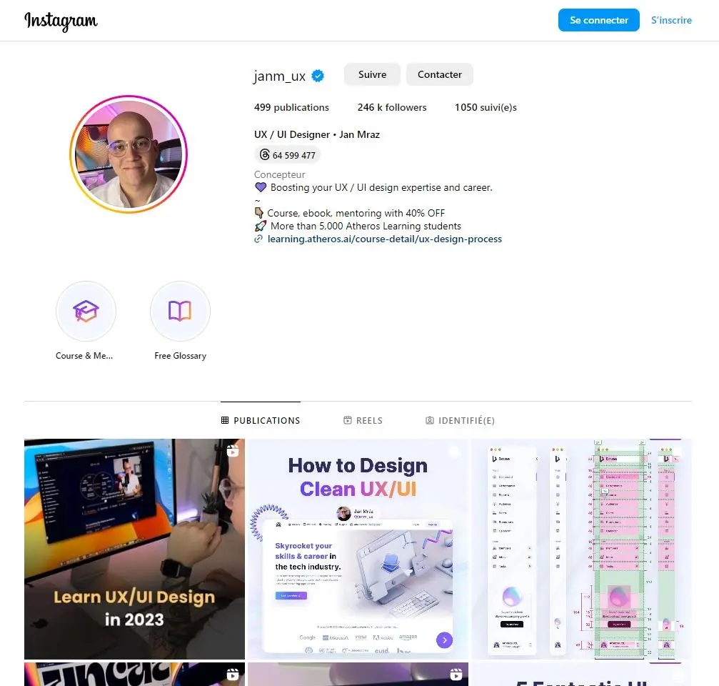 Instagram webdesigner - janmux