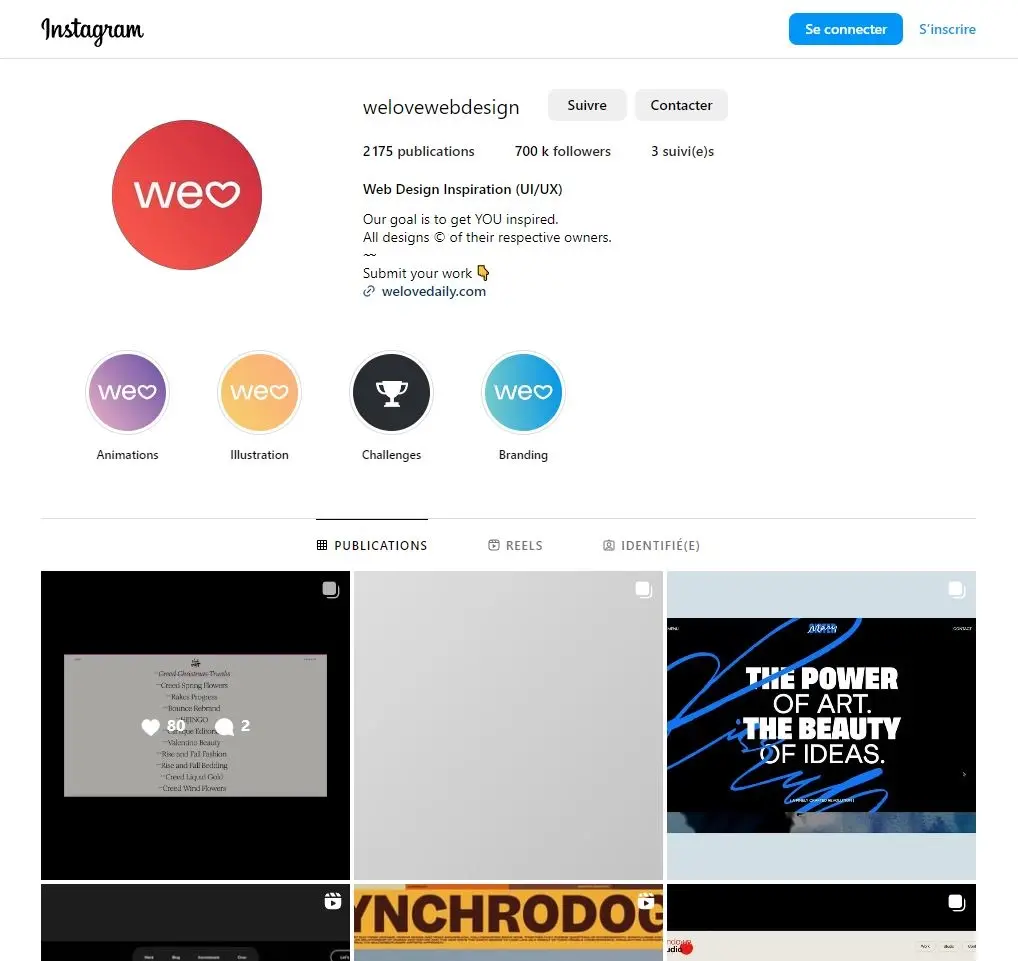 Instagram webdesigner - welovewebdesign