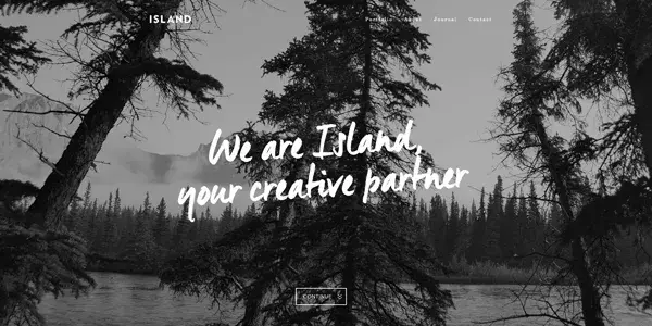 Island marketing print website design