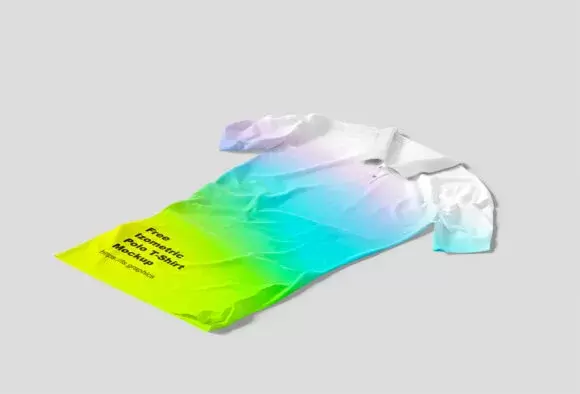 Isometric polo shirt mockup
