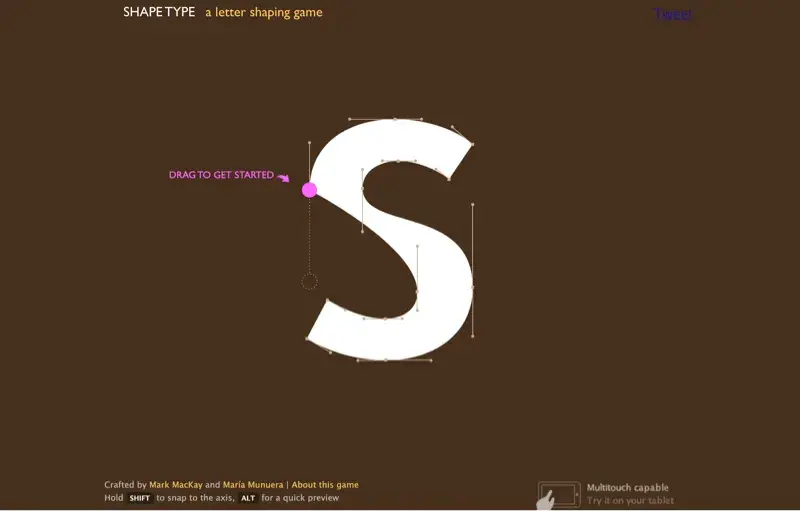 Jeu webdesign Shape
