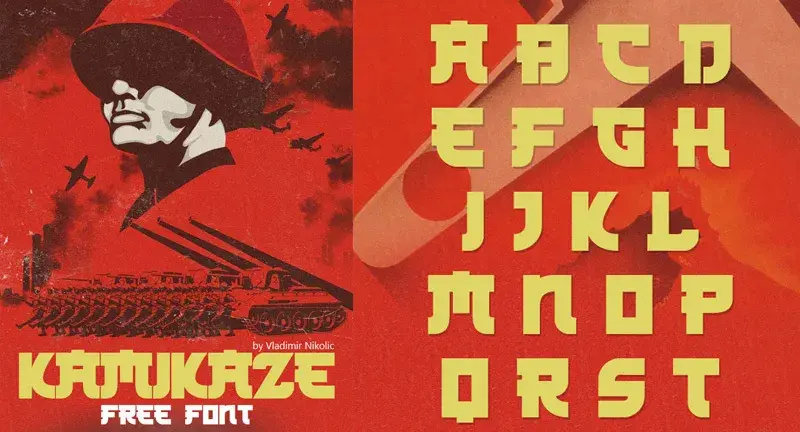 Kamikaze free font