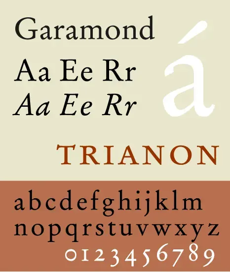 Les garaldes typographie