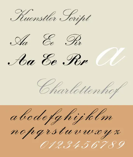 Les scriptes typographie