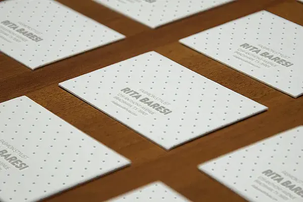 Letterpress b cards perspective mockup