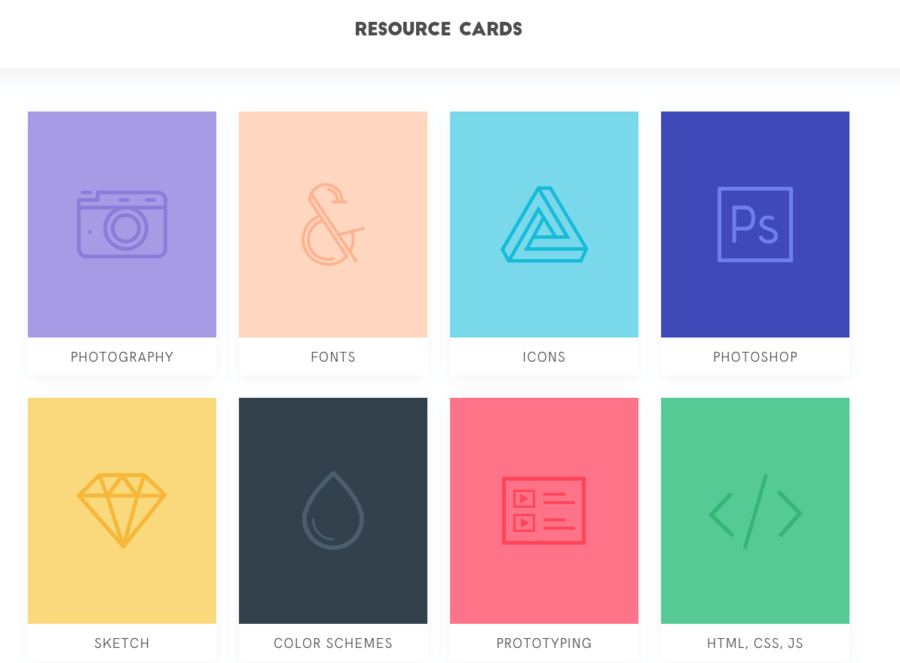 Resource Cards : Une sélection de ressources pour les designers