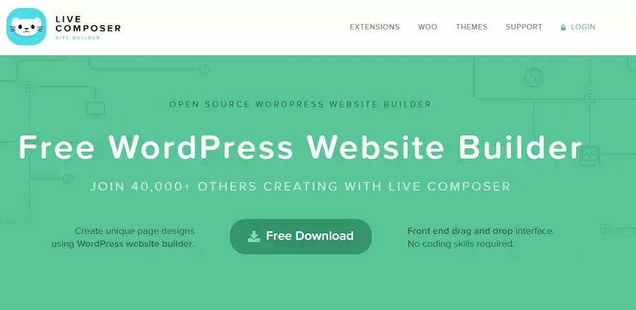 Live composer page builder WordPress
