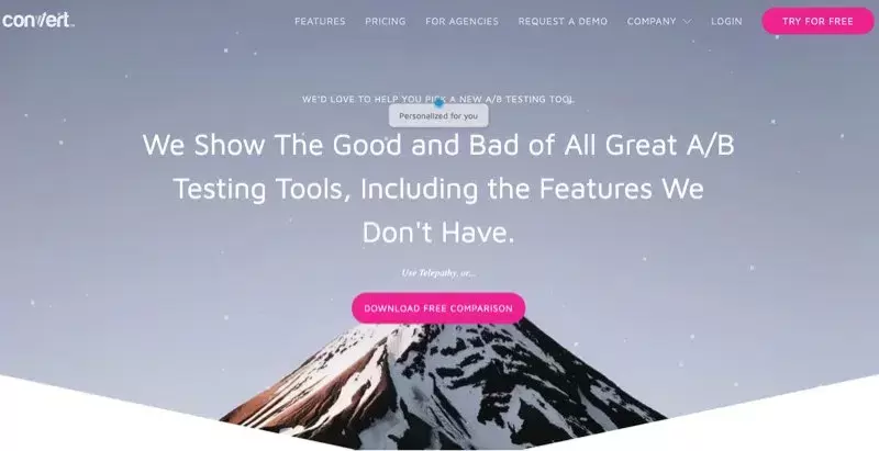 Logiciel ab testing Convert