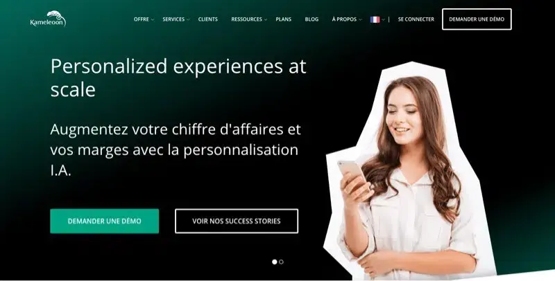 Logiciel ab testing Kameleoon