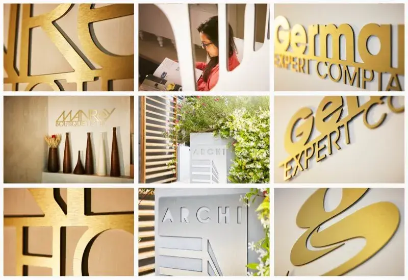 Logo metal lettershop