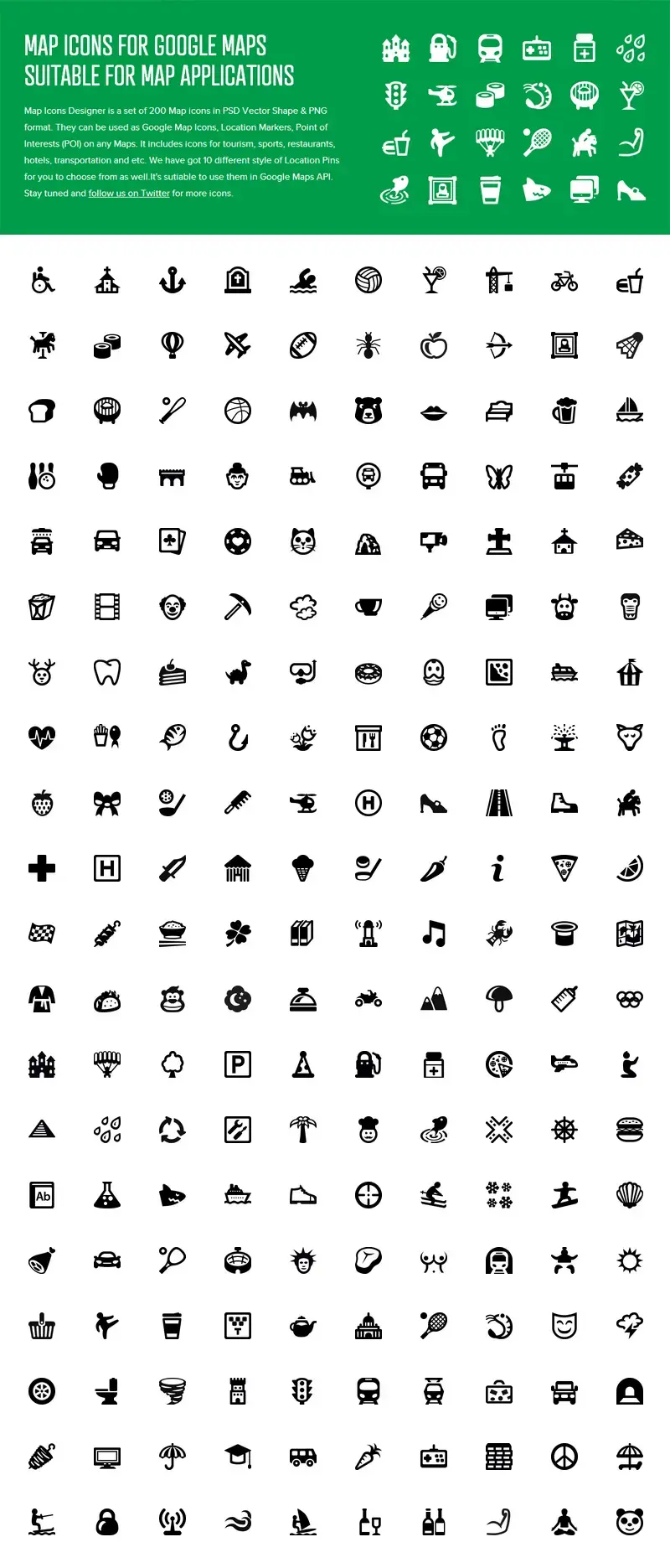 Map icons designer icons