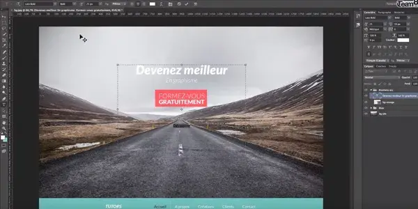 Maquette web avec photoshop