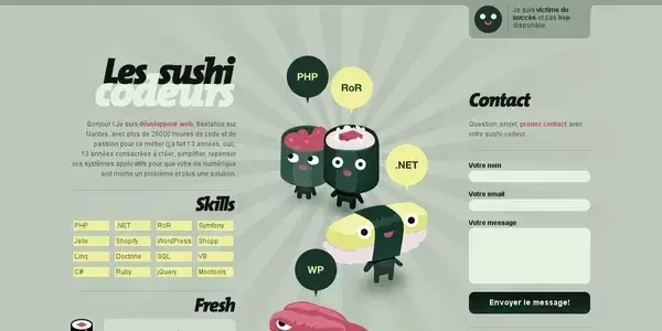 Mascotte webdesign Les sushi codeurs
