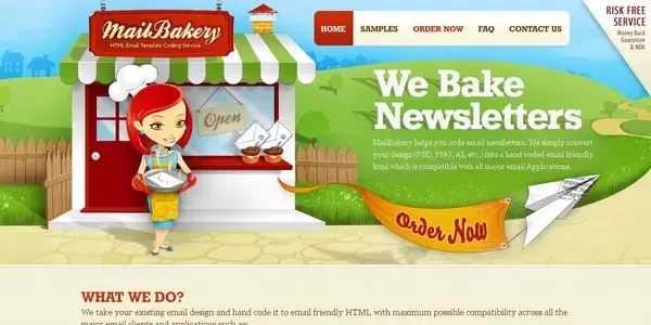 Mascotte webdesign Mail bakery