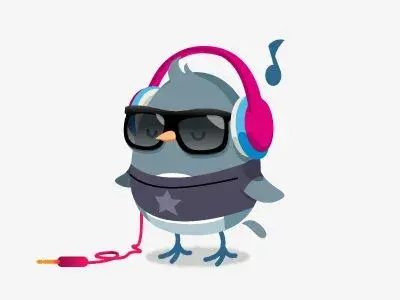 Mascottes originales Bird Dj aka David Cinguetta par Panfilia Iannarone