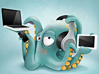 Mascottes originales Hypertech Octopus par Andra Popovici