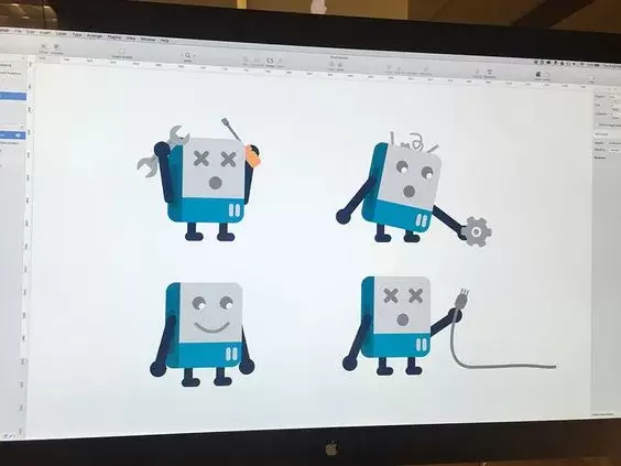 Mascottes originales Roboop – Our Oops Robot par Edwin Delgado